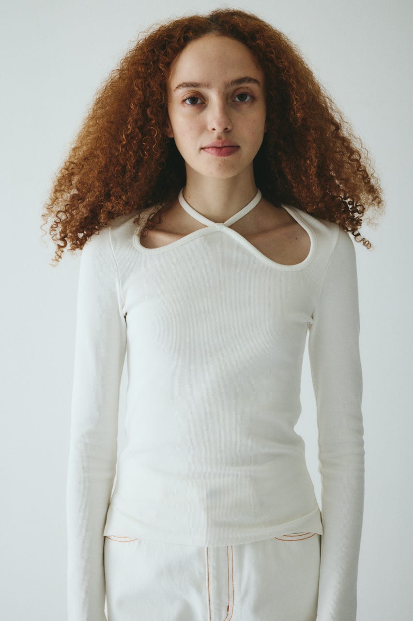 HeRIN.CYE Wave neck jacket ジャケット HeRIN.CYE | Wave neck tops (Tシャツ・カットソー(長袖