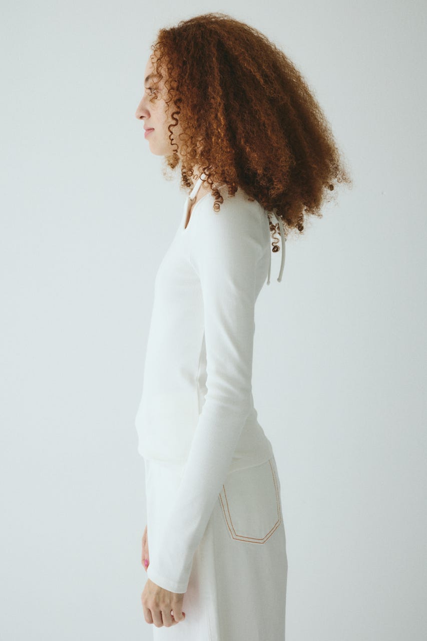 HeRIN.CYE | Wave neck tops (Tシャツ・カットソー(長袖