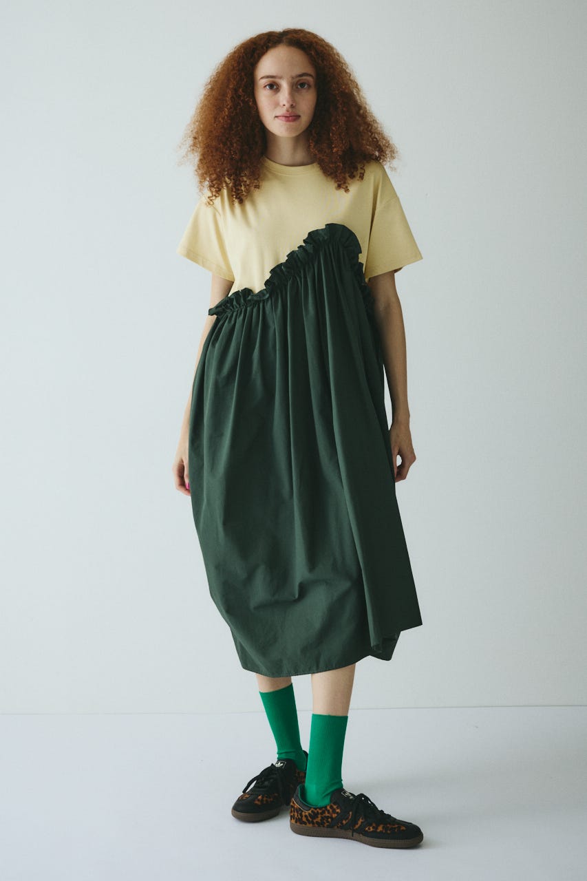 HeRIN.CYE | Wave frill cut dress (ワンピース(ミニ