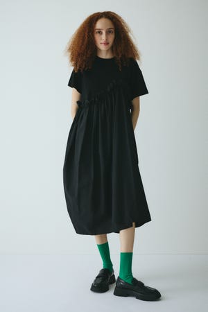 HeRIN.CYE | Wave frill cut dress (ワンピース(ミニ