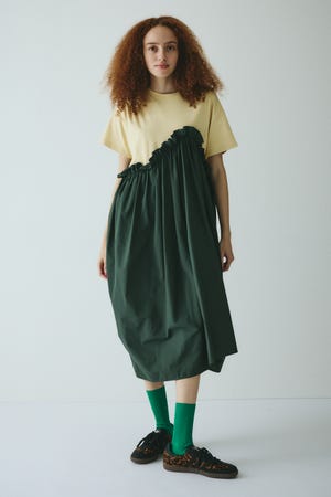 ワンピース HeRIN.CYE Cut relax dress セール】Cut relax dress カットリラックスドレス（ワンピース