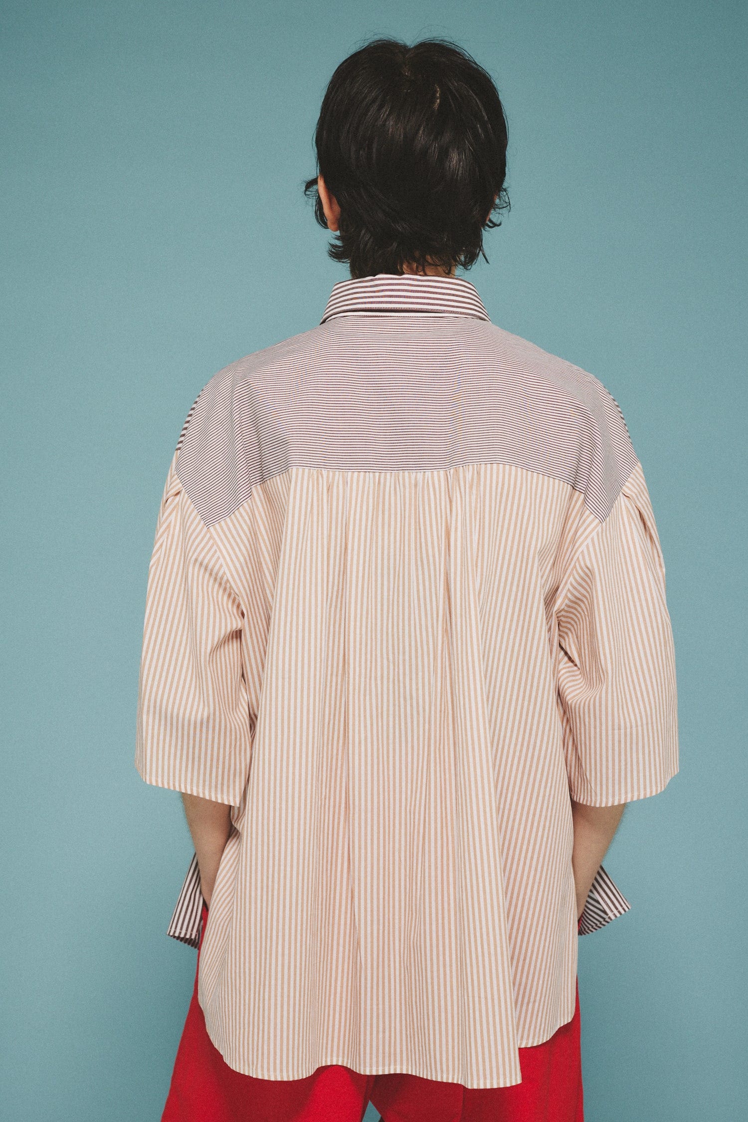 A line over shirt 柄BRN FREE