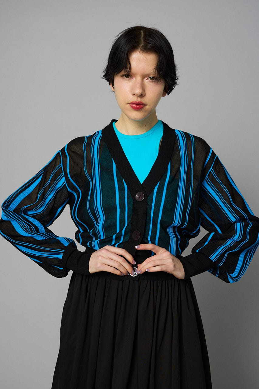 Ramdom patten cardigan BLU FREE