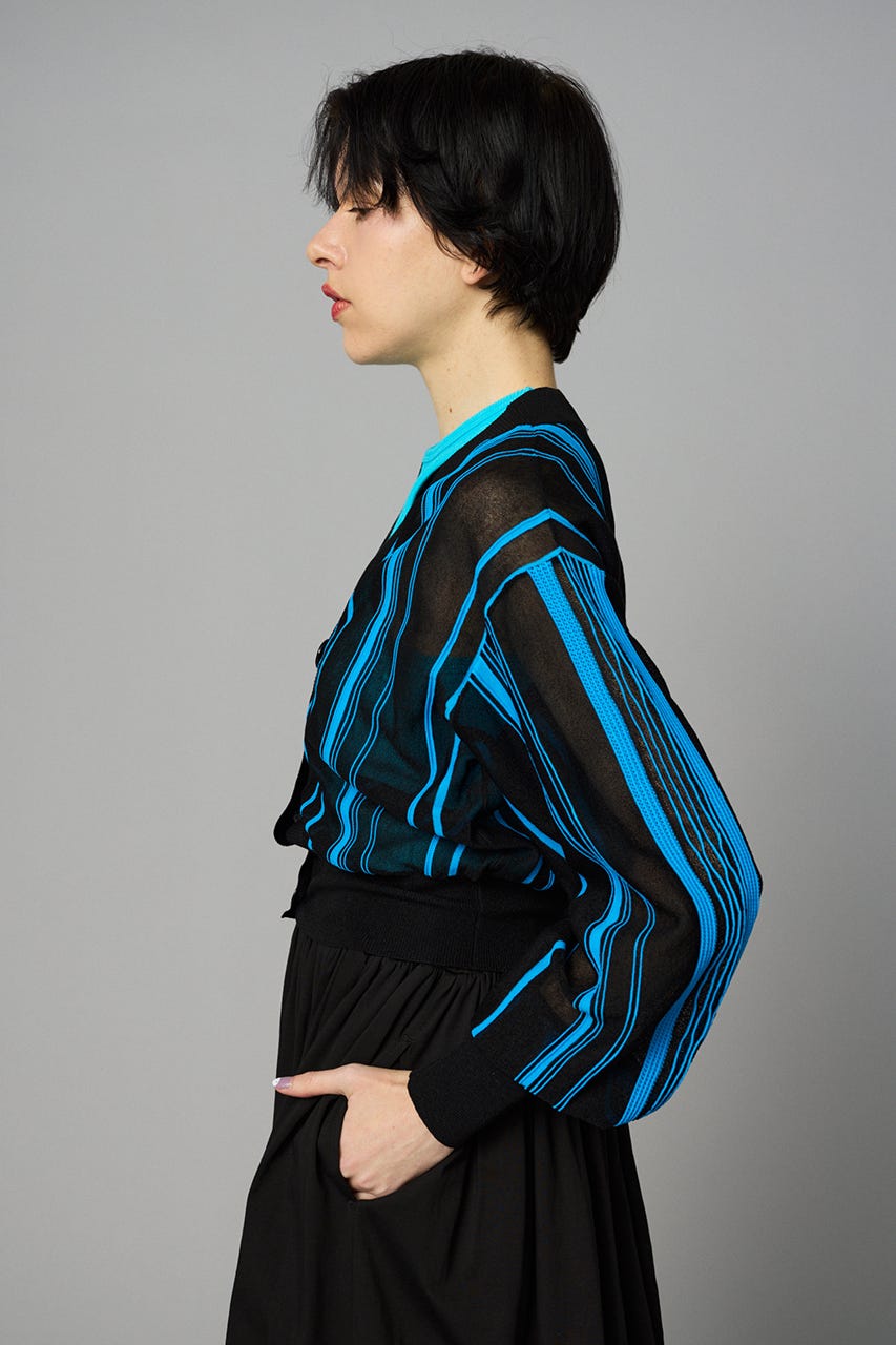 Ramdom patten cardigan BLU FREE