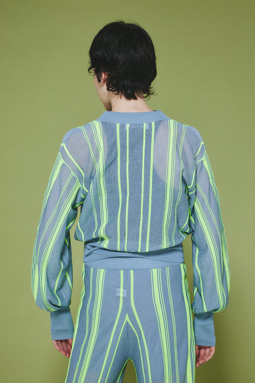 Ramdom patten cardigan LIME FREE