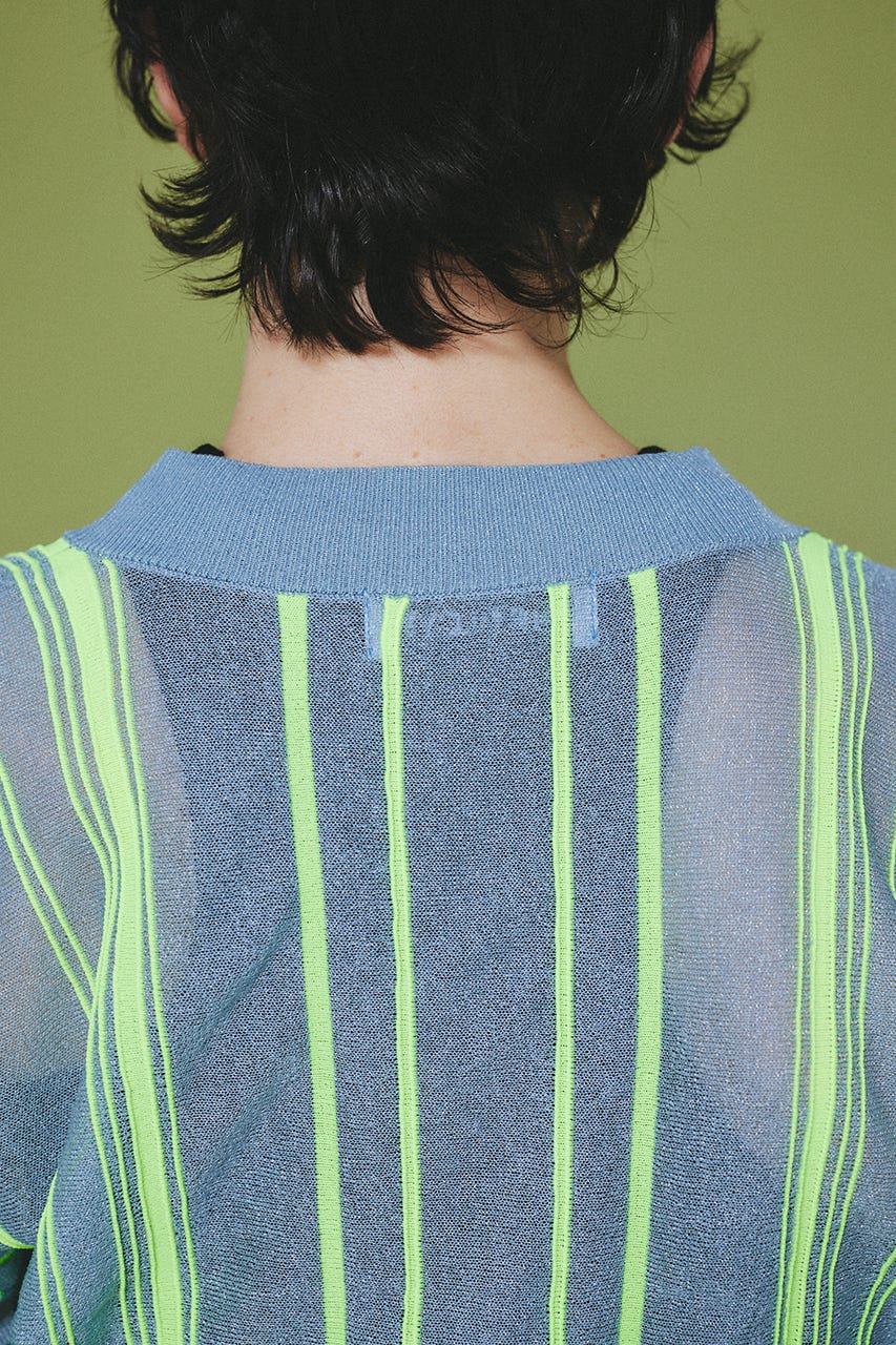 Ramdom patten cardigan LIME FREE