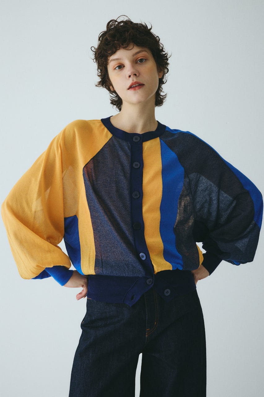 カーディガン Sukashi round cardigan　　スカシラウンドカーディガン レディース HeRIN.CYE | Sukashi round cardigan (カーディガン ) |SHEL