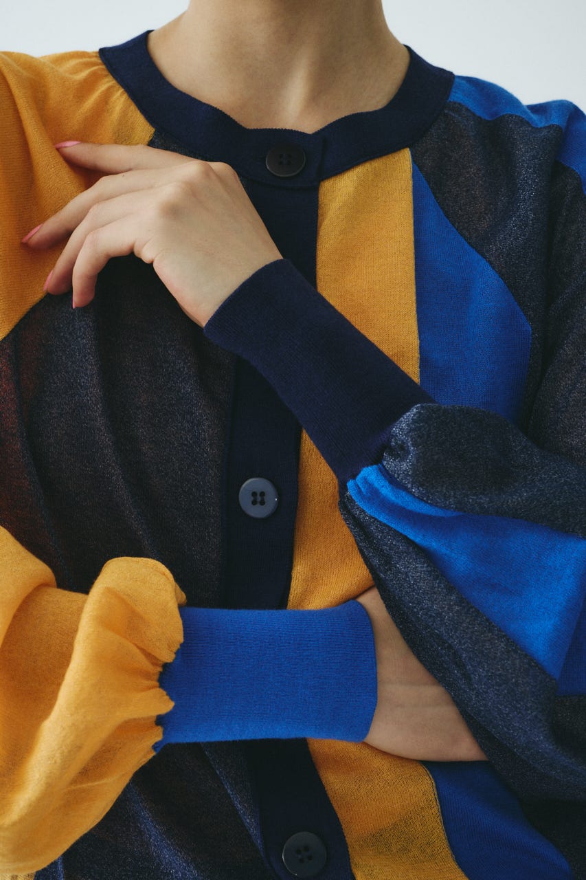 HeRIN.CYE | Sukashi round cardigan (カーディガン ) |SHEL