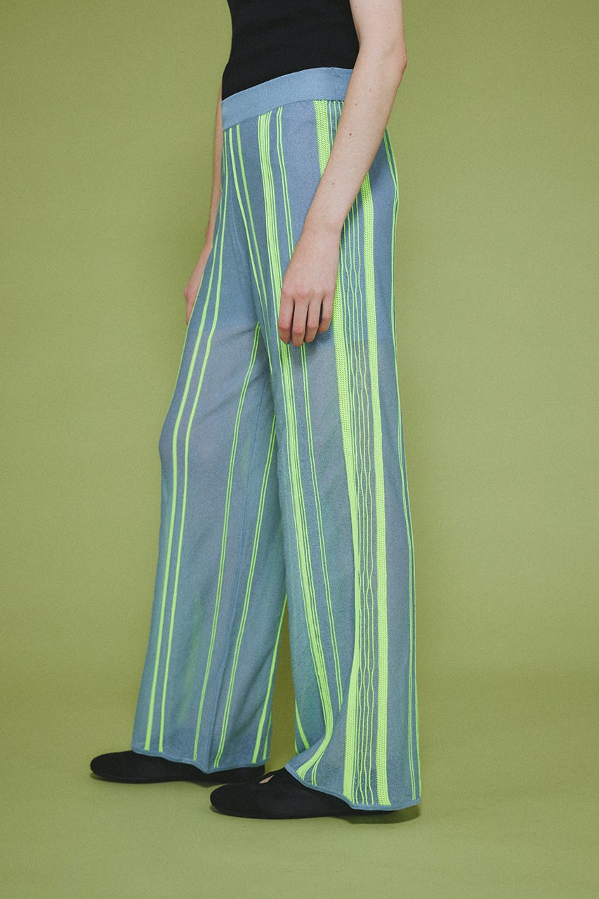 Random patten knit pants LIME 36