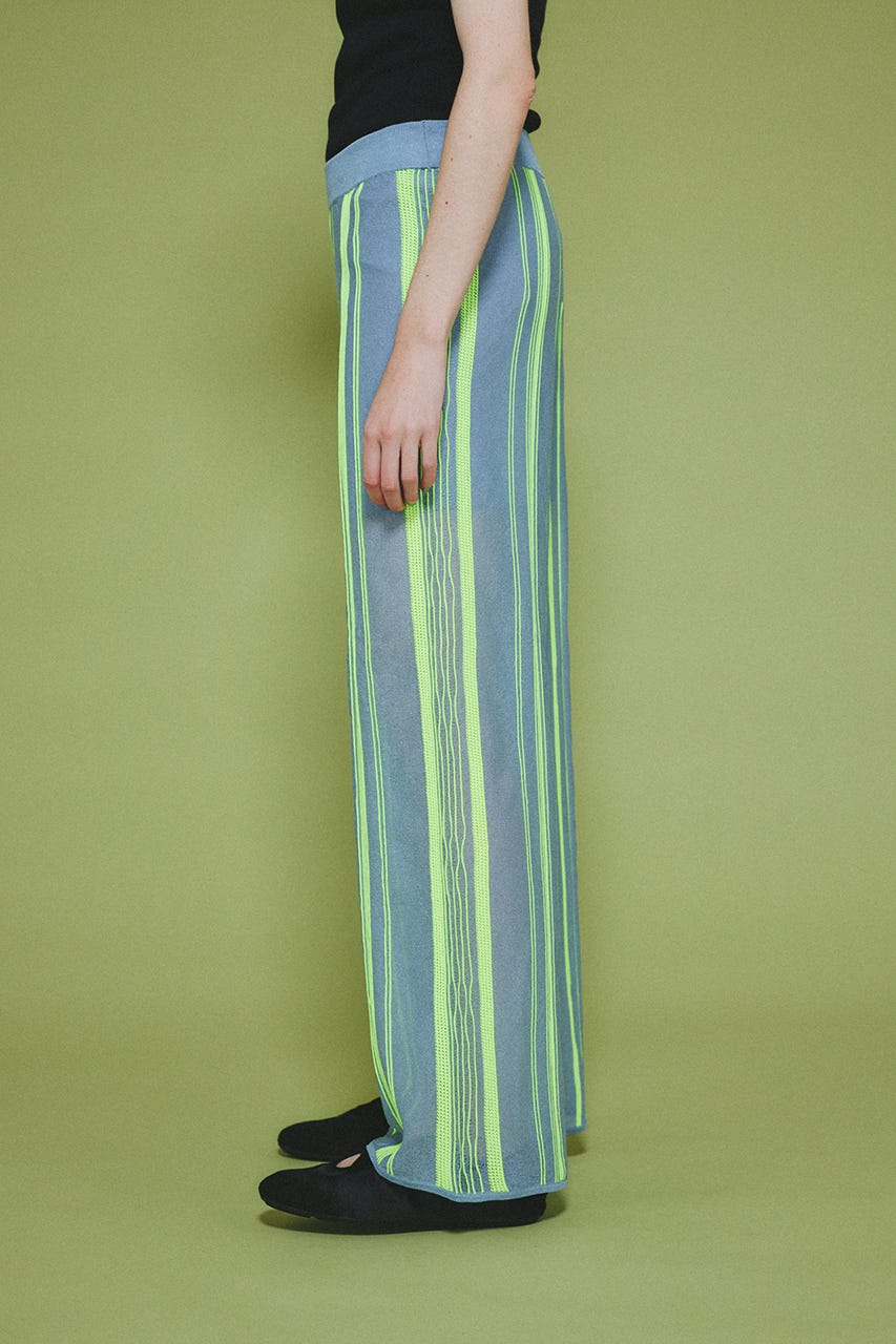 Random patten knit pants LIME 36
