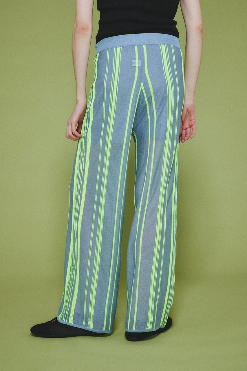 Random patten knit pants LIME 36