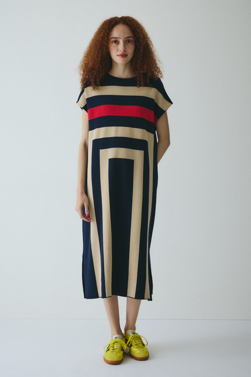 HeRIN.CYE | Square knit one piece (ワンピース(ミニ