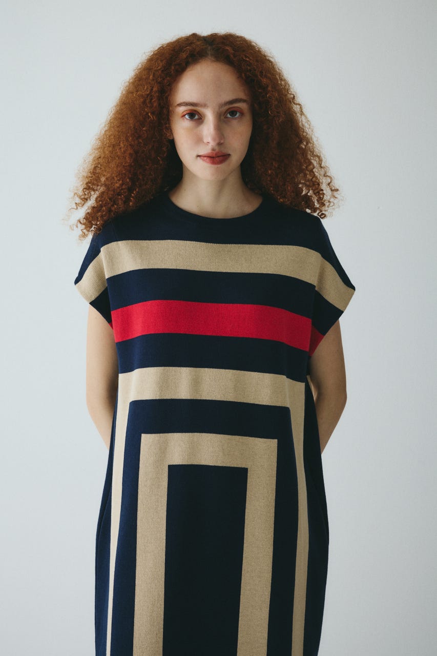 HeRIN.CYE | Square knit one piece (ワンピース(ミニ