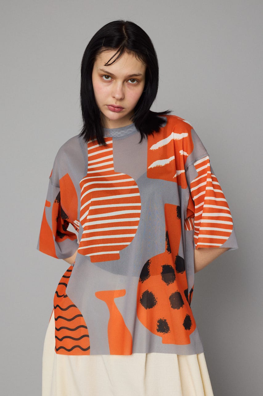 Flower vase tee GRY FREE