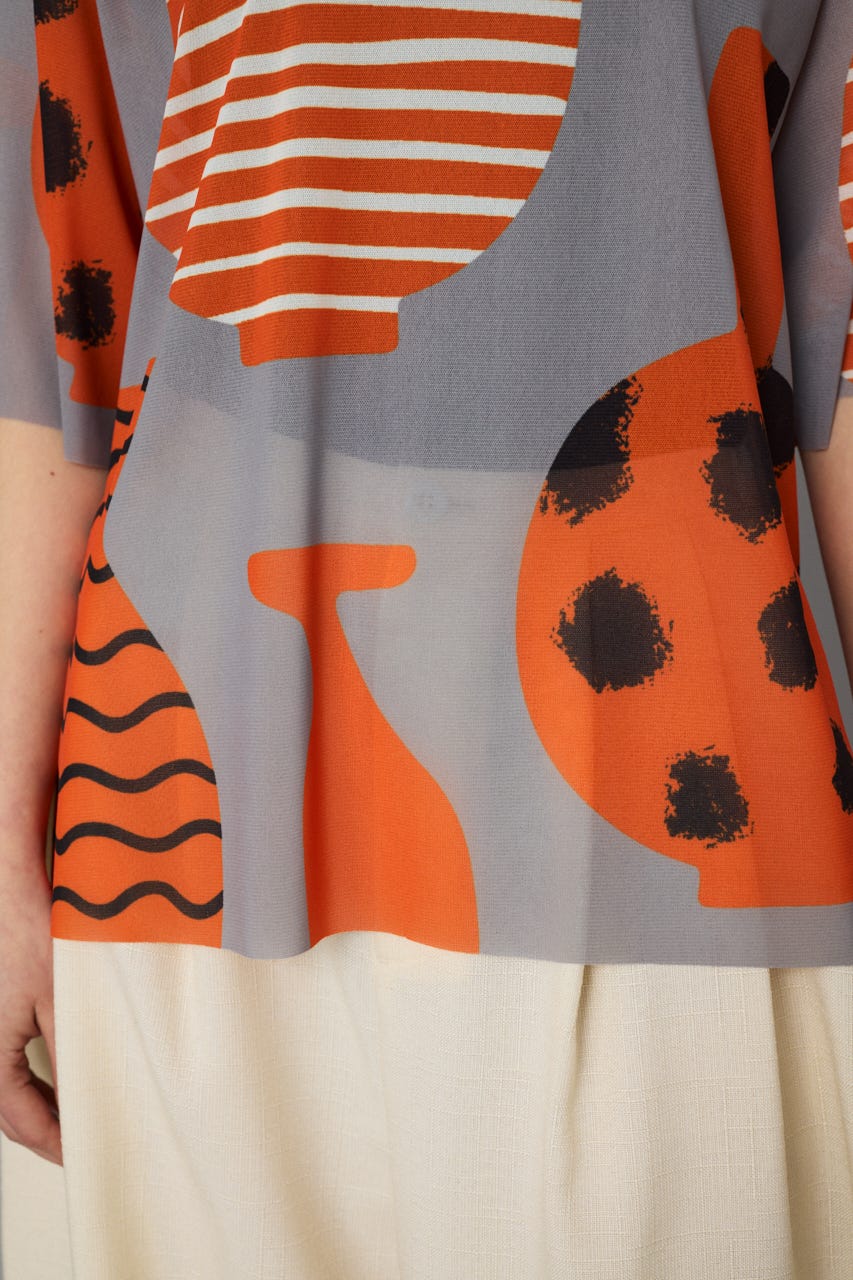 Flower vase tee GRY FREE
