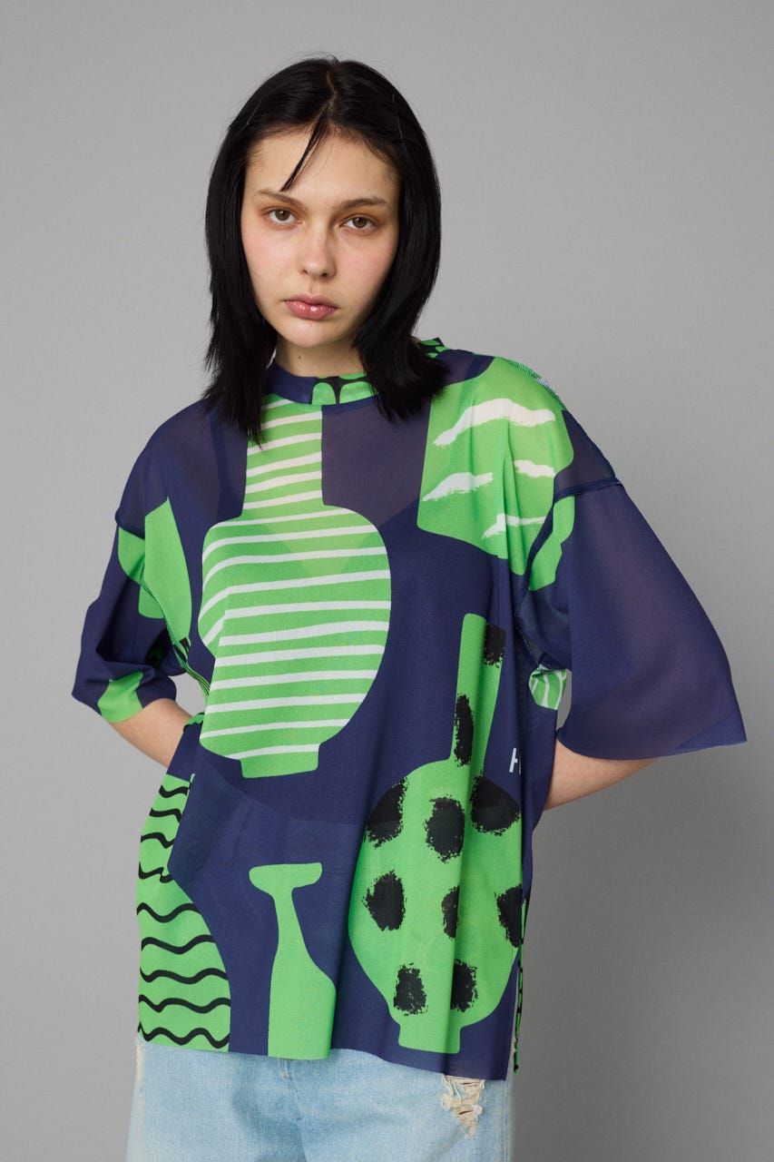 Flower vase tee NVY FREE