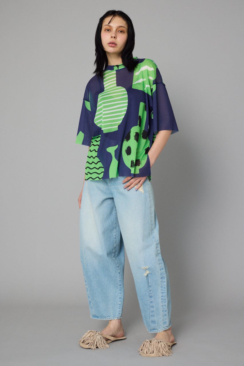 Flower vase tee NVY FREE