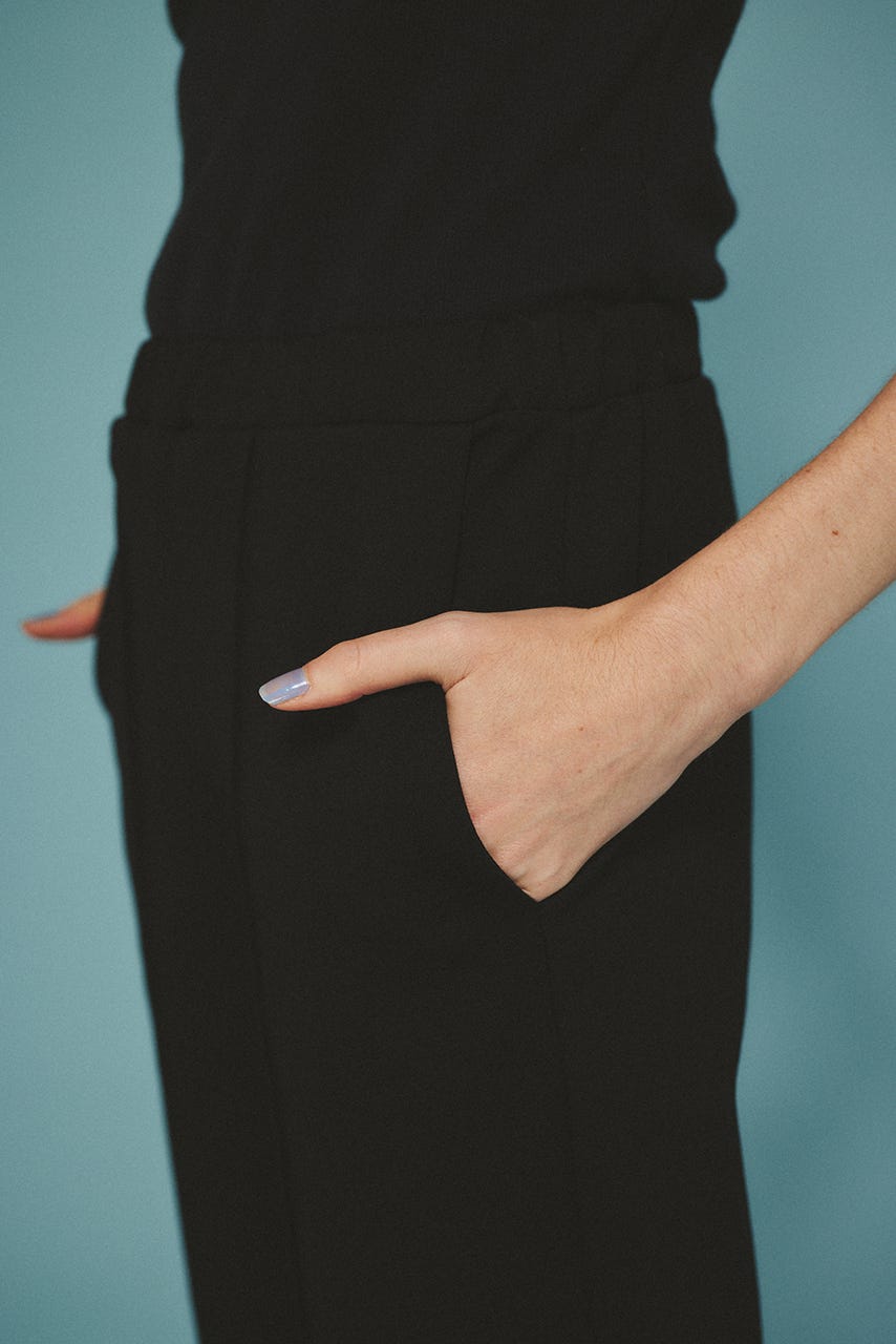 Ponte half pants BLK FREE