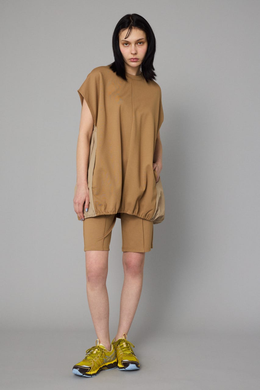 Ponte half pants L/BRN FREE