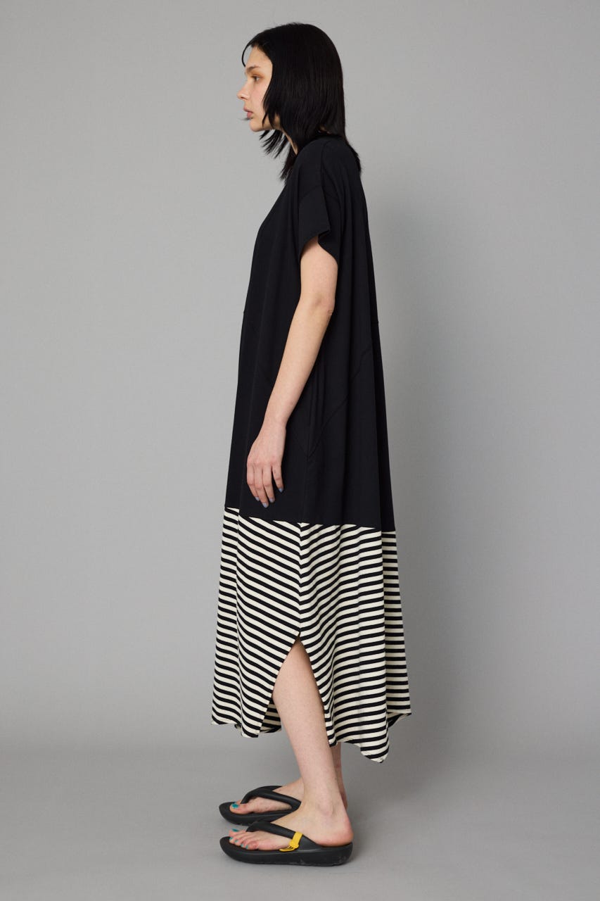 Border hem one piece BLK FREE
