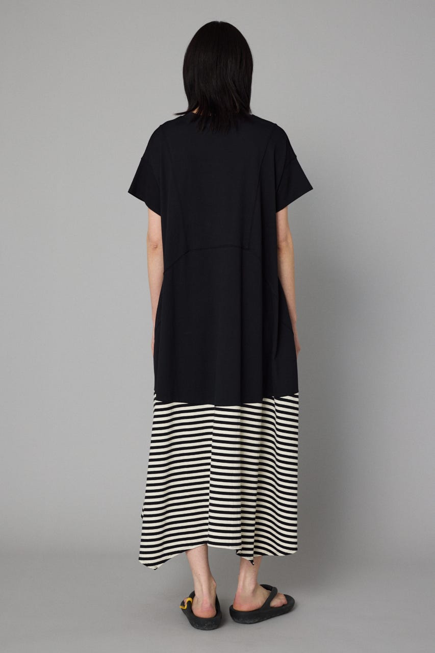 Border hem one piece BLK FREE