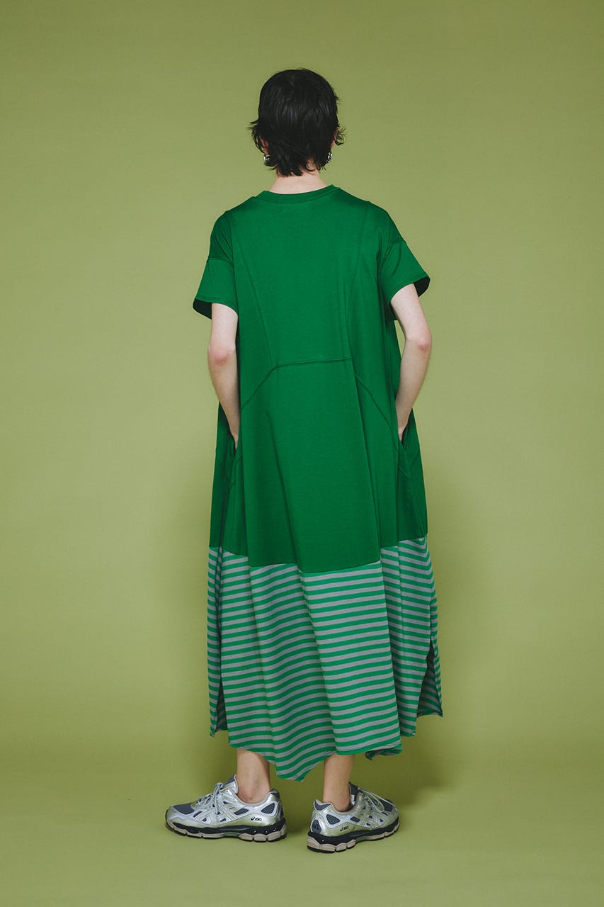 Border hem one piece GRN FREE
