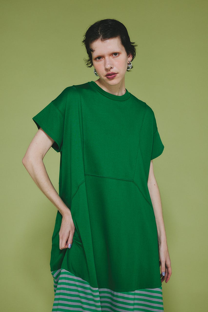 Border hem one piece GRN FREE