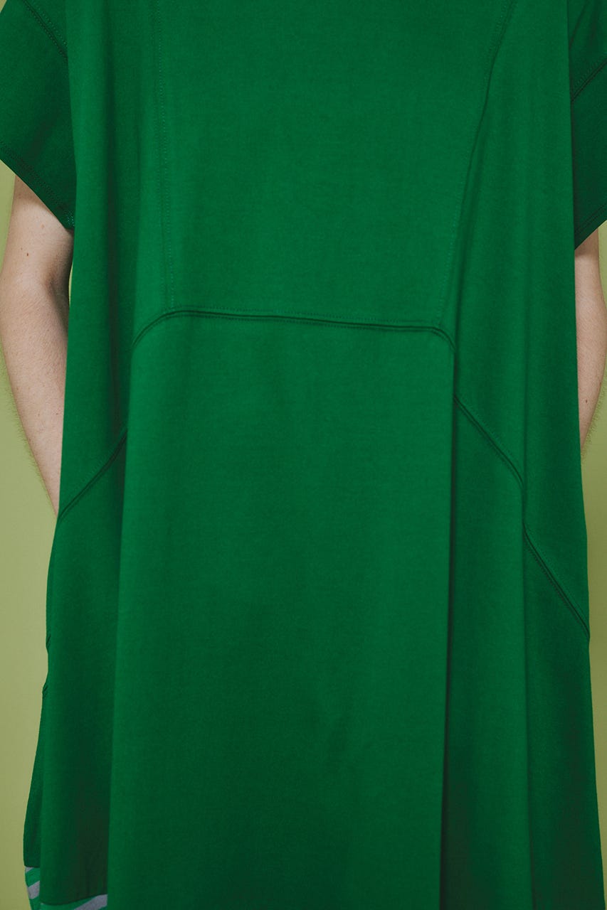 Border hem one piece GRN FREE