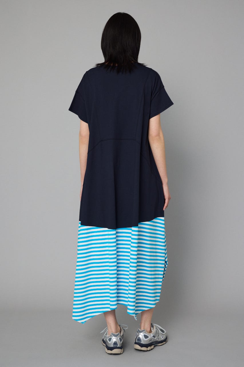 Border hem one piece NVY FREE