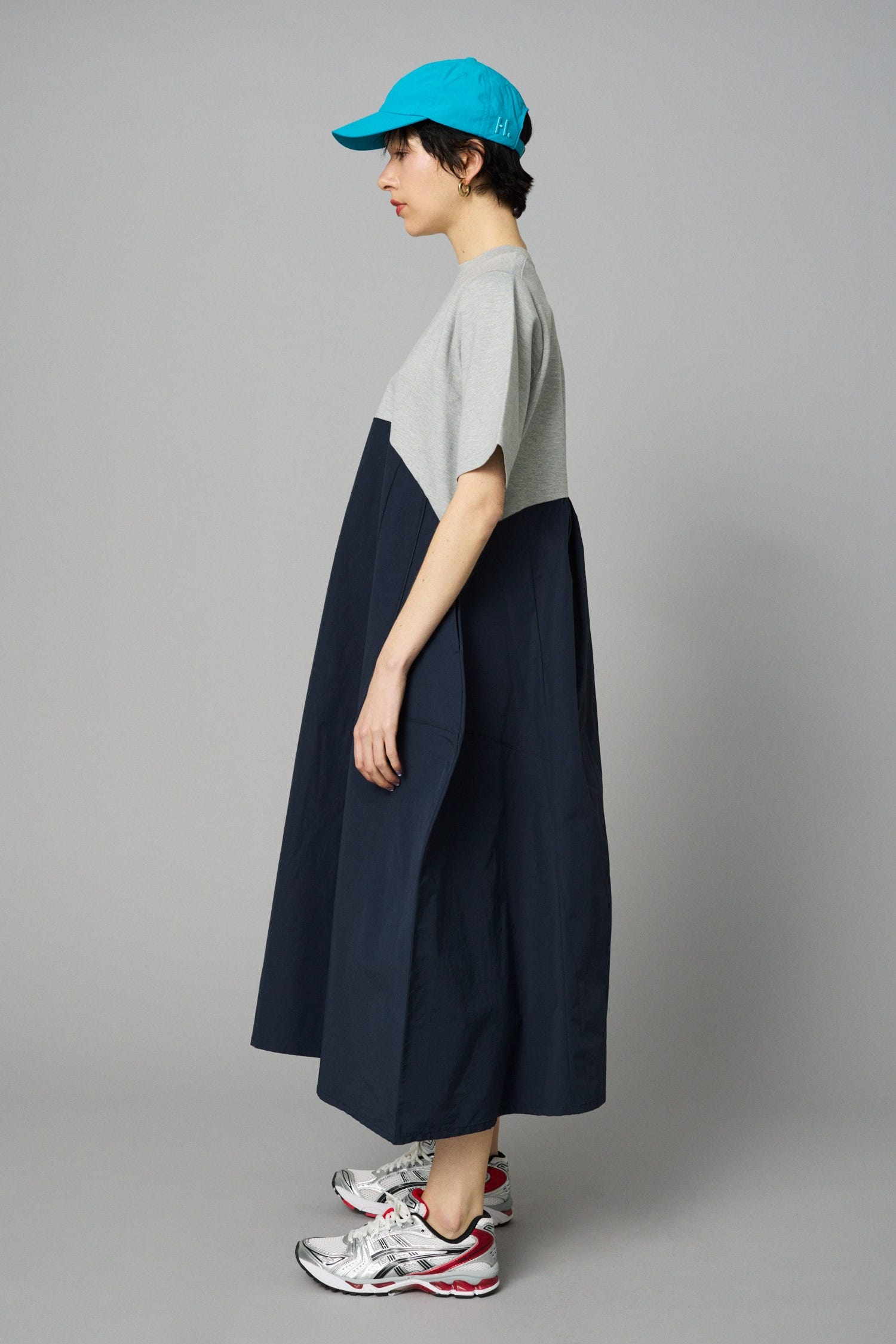 Dimension dress 柄GRY FREE