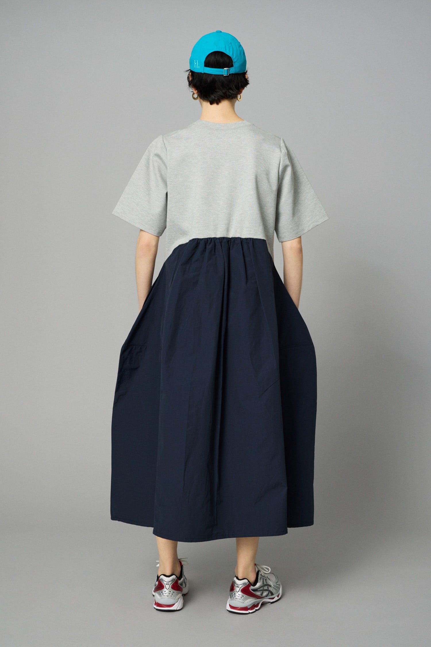 Dimension dress 柄GRY FREE
