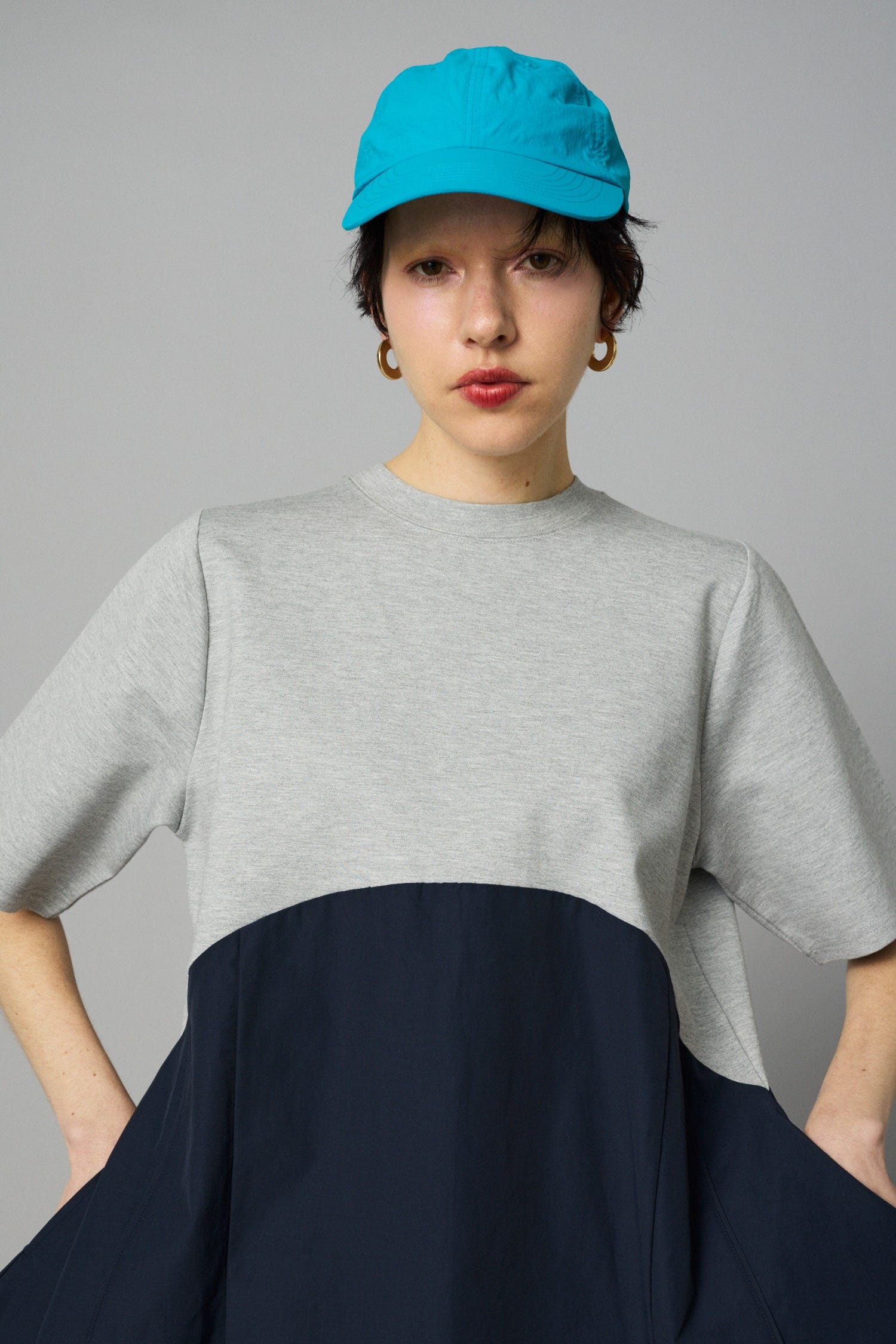 Dimension dress 柄GRY FREE