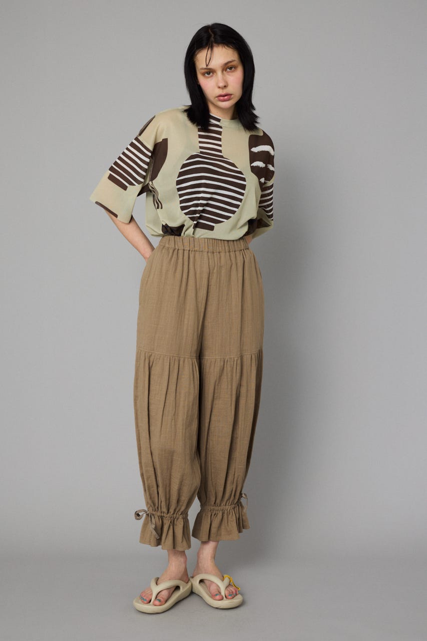 Double gauze pants BEG 36