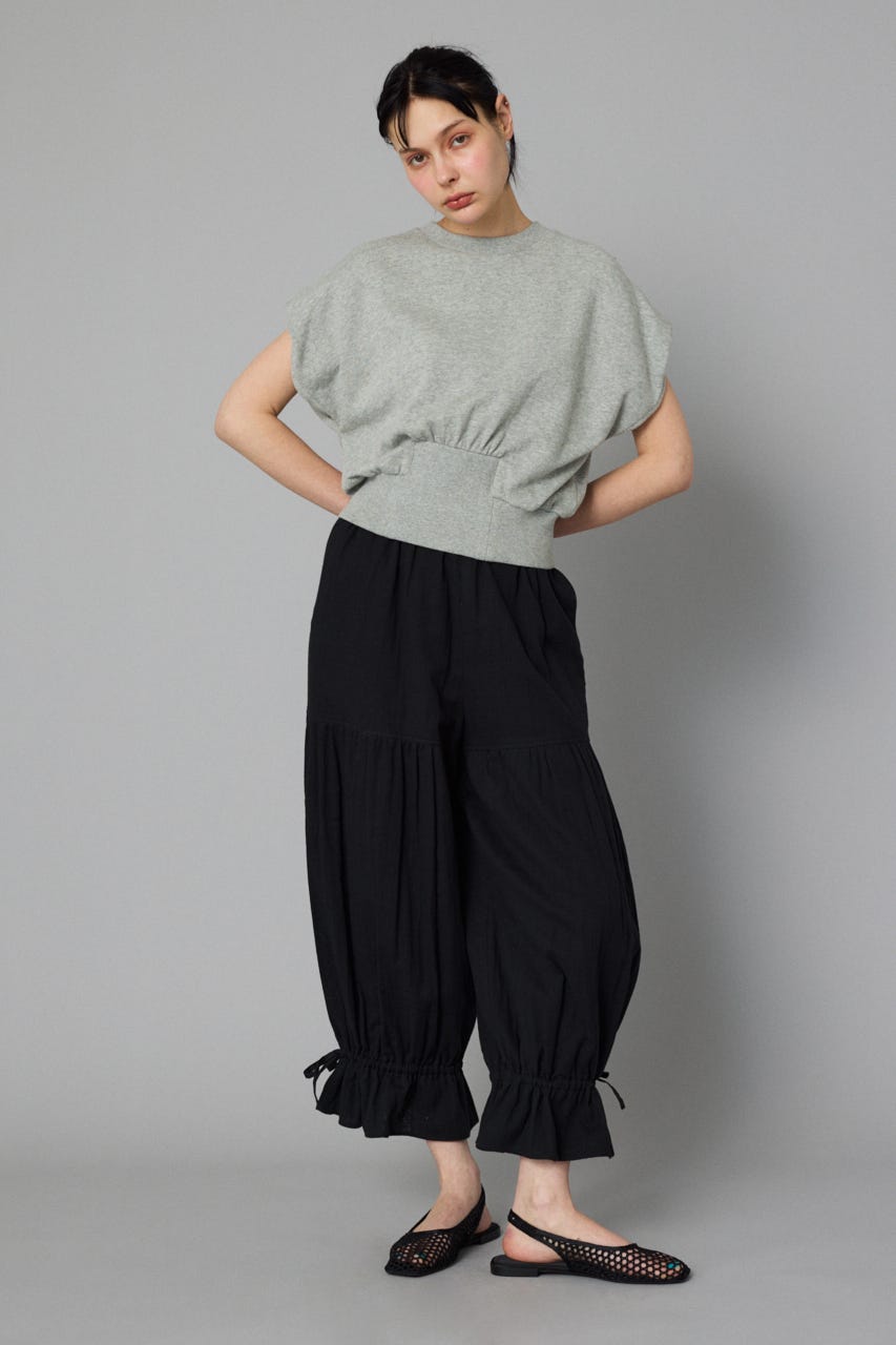 Double gauze pants BLK 36