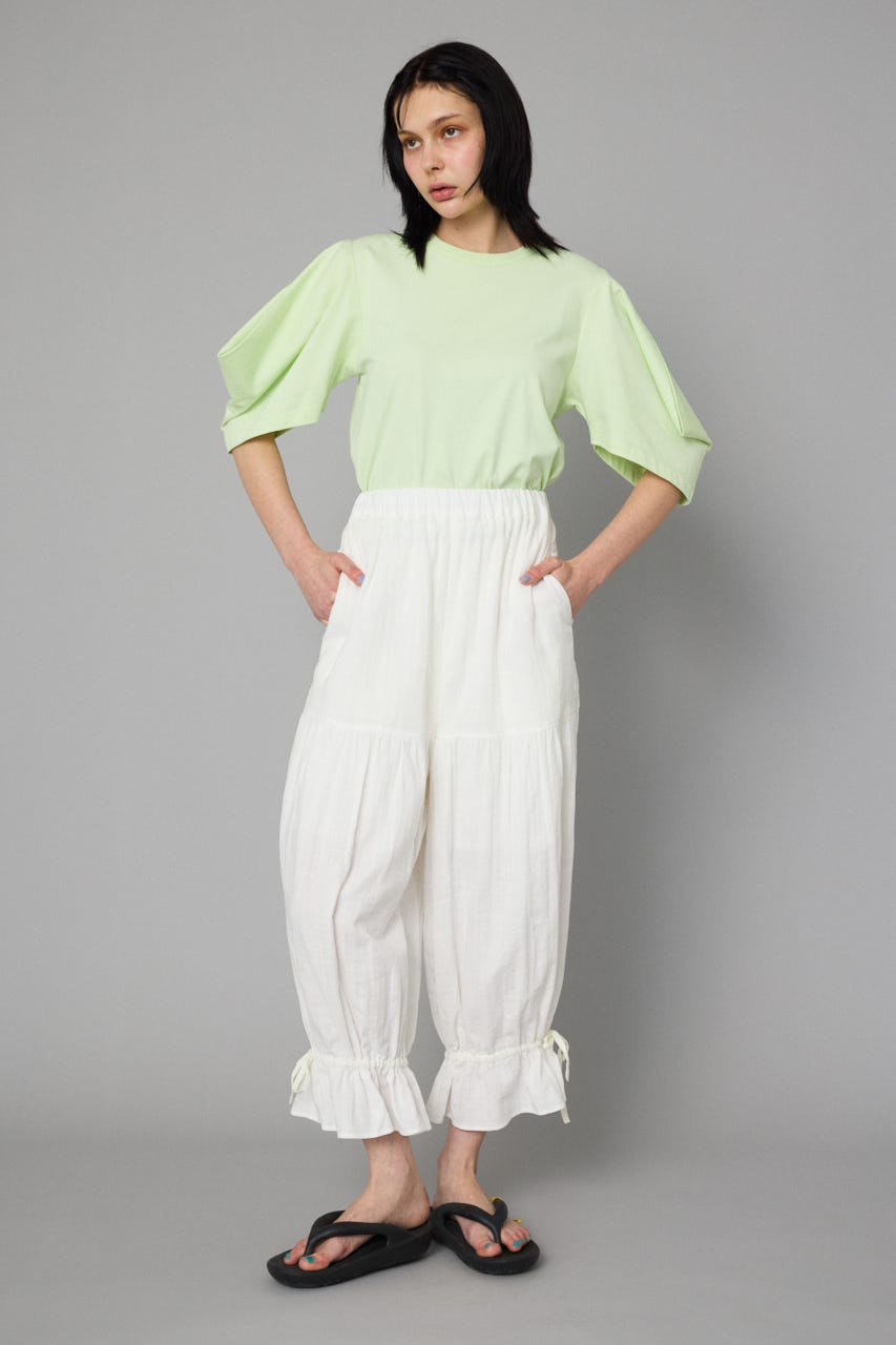 Double gauze pants WHT 36