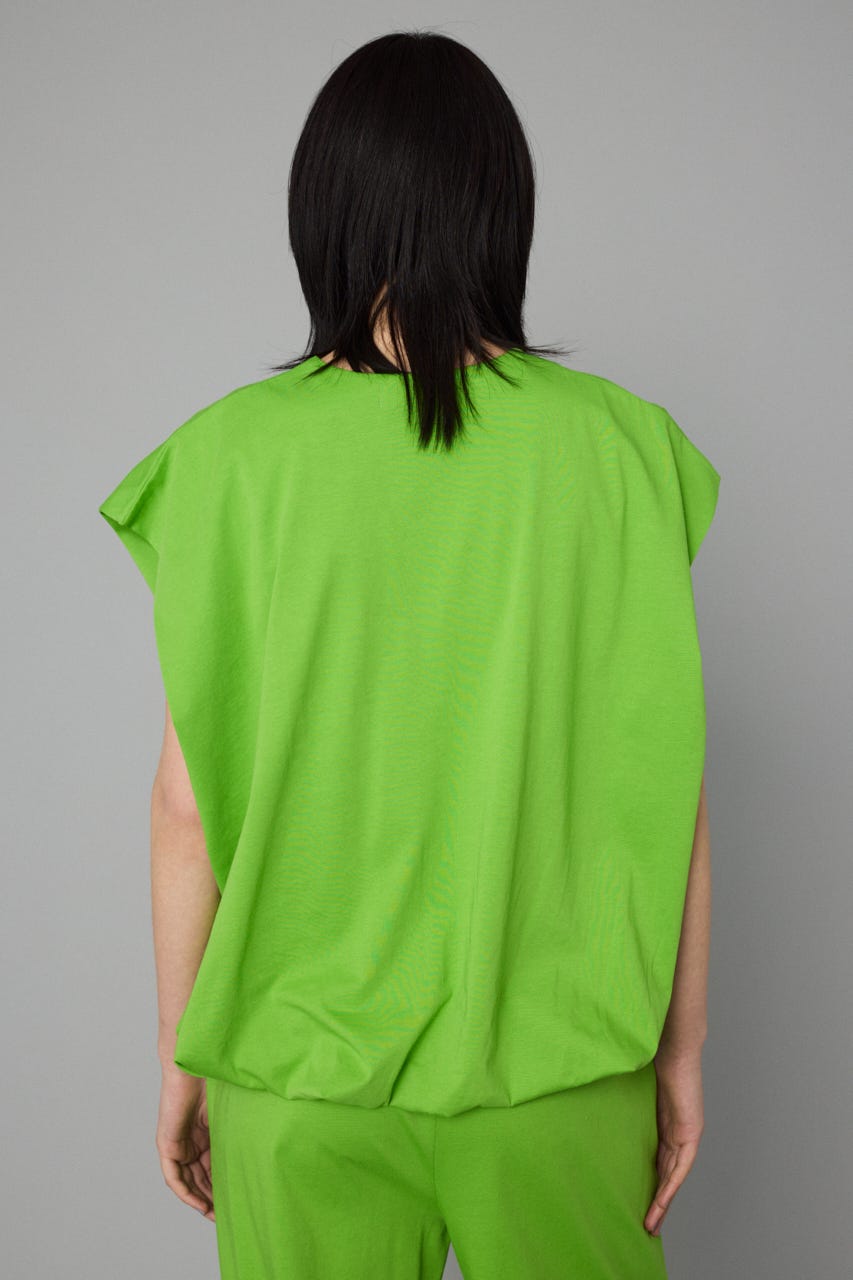 Balloon hem cut tops L/GRN FREE