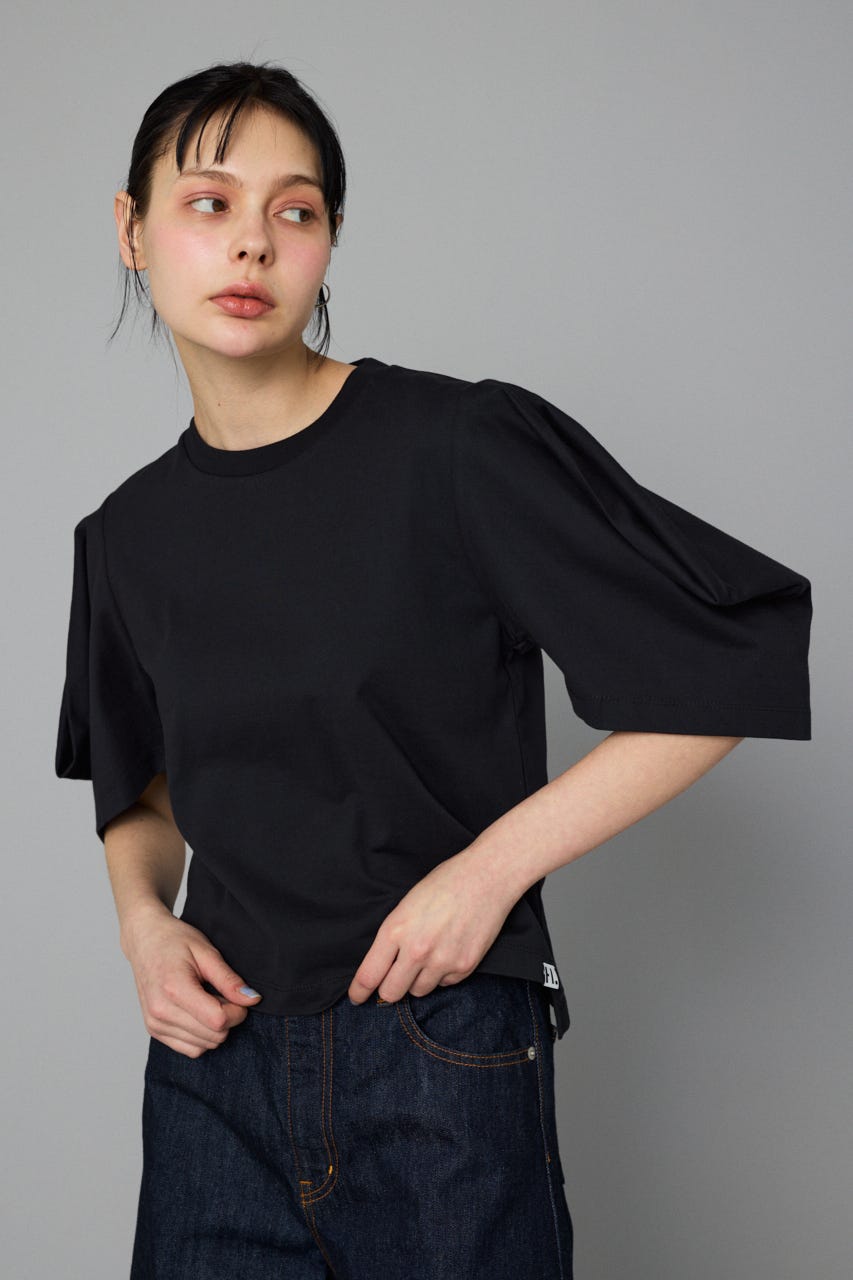 Tuck sleeve cut tops BLK FREE