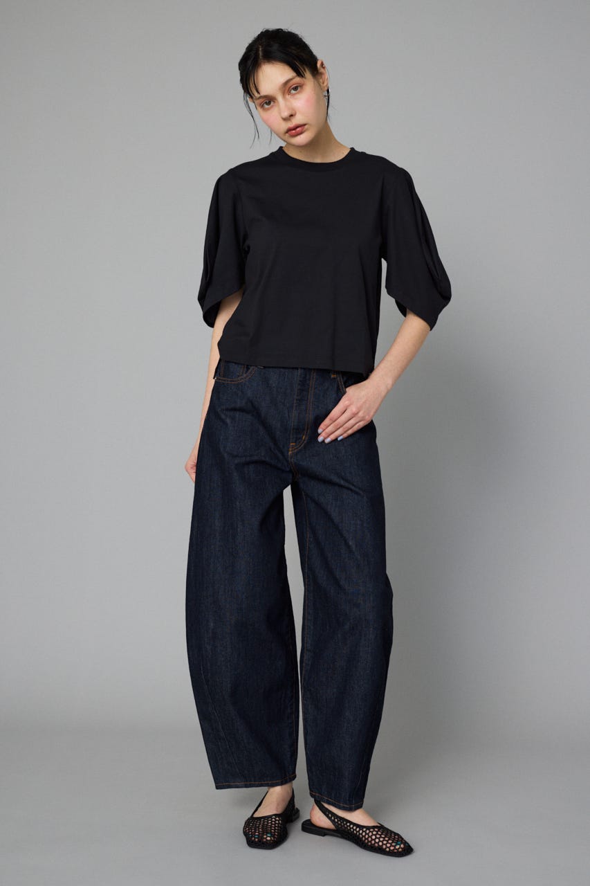 Tuck sleeve cut tops BLK FREE