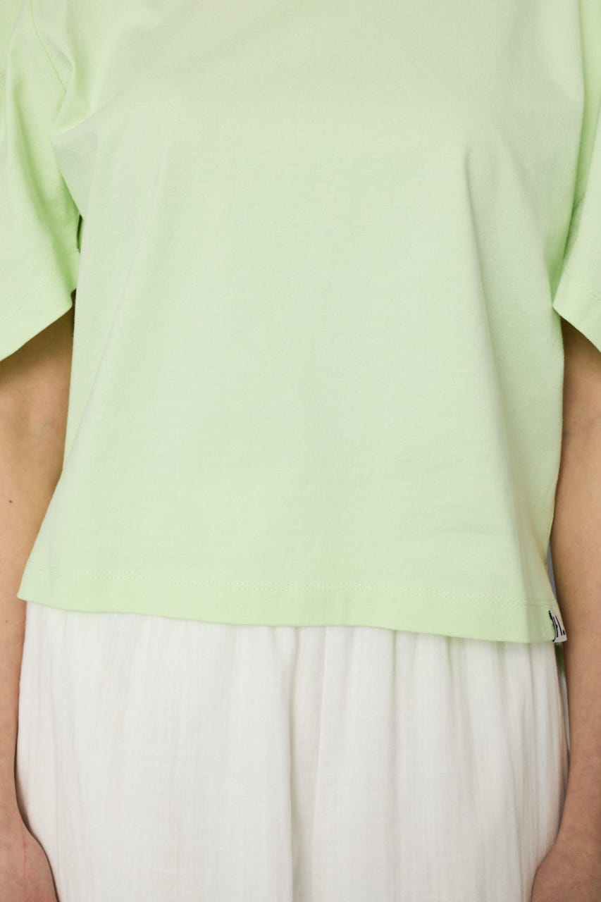 Tuck sleeve cut tops L/GRN FREE