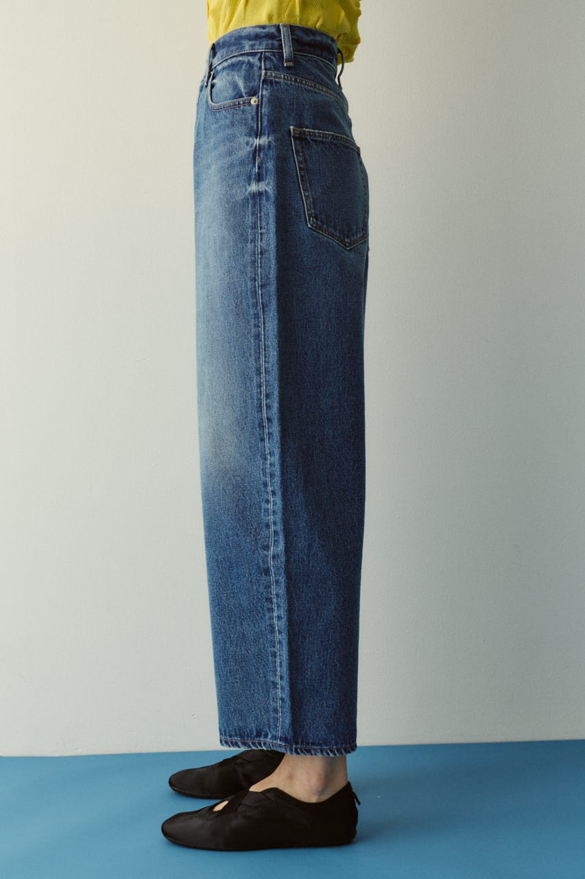［予約］straight denim pants BLU 36