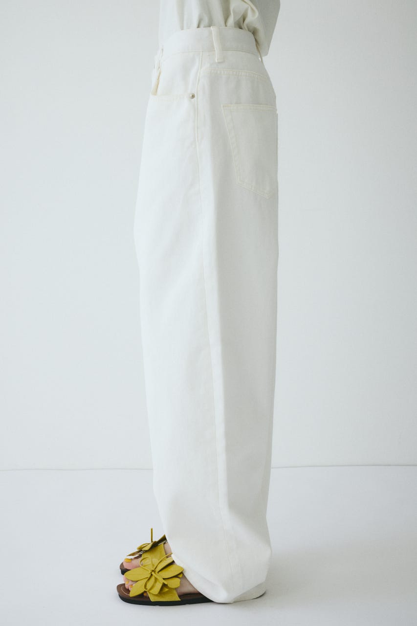 ［予約］straight denim pants WHT 34