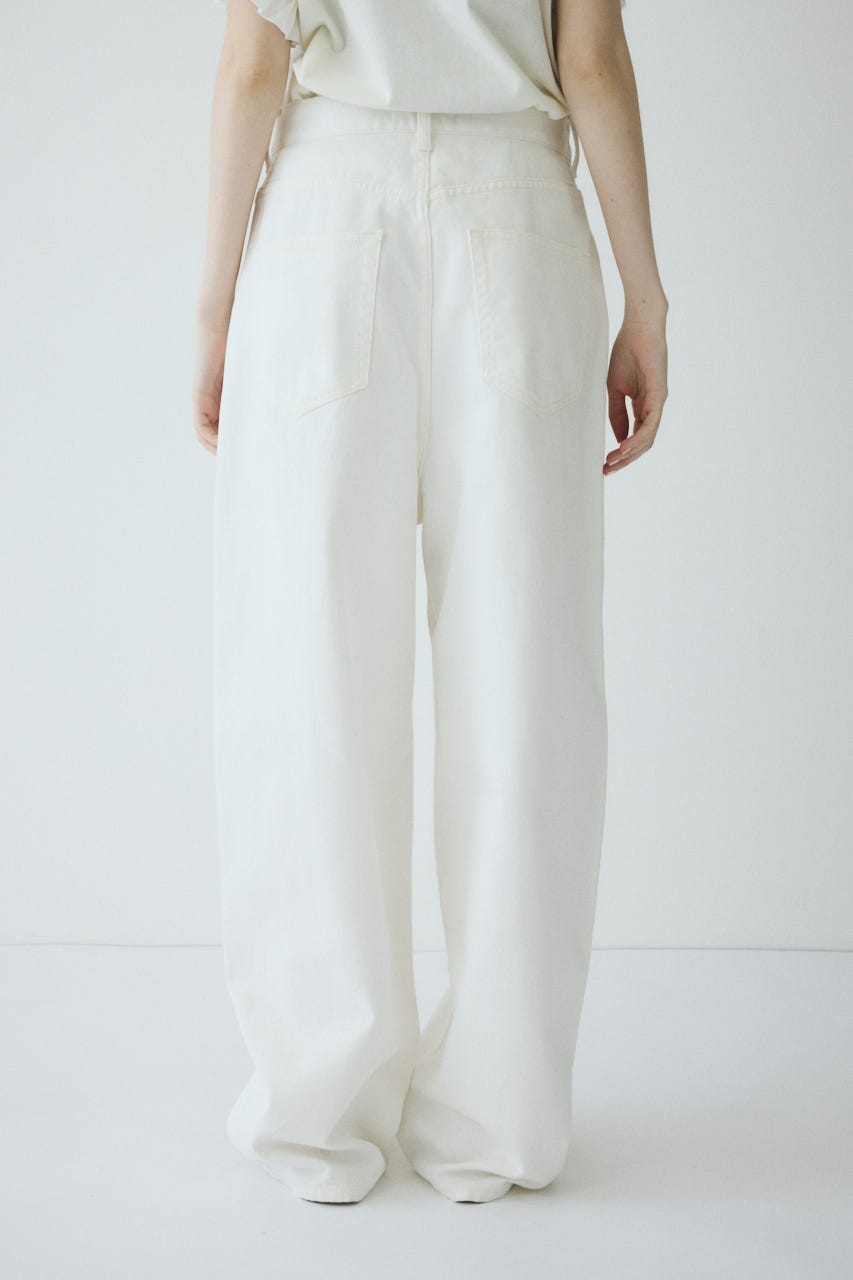 ［予約］straight denim pants WHT 34
