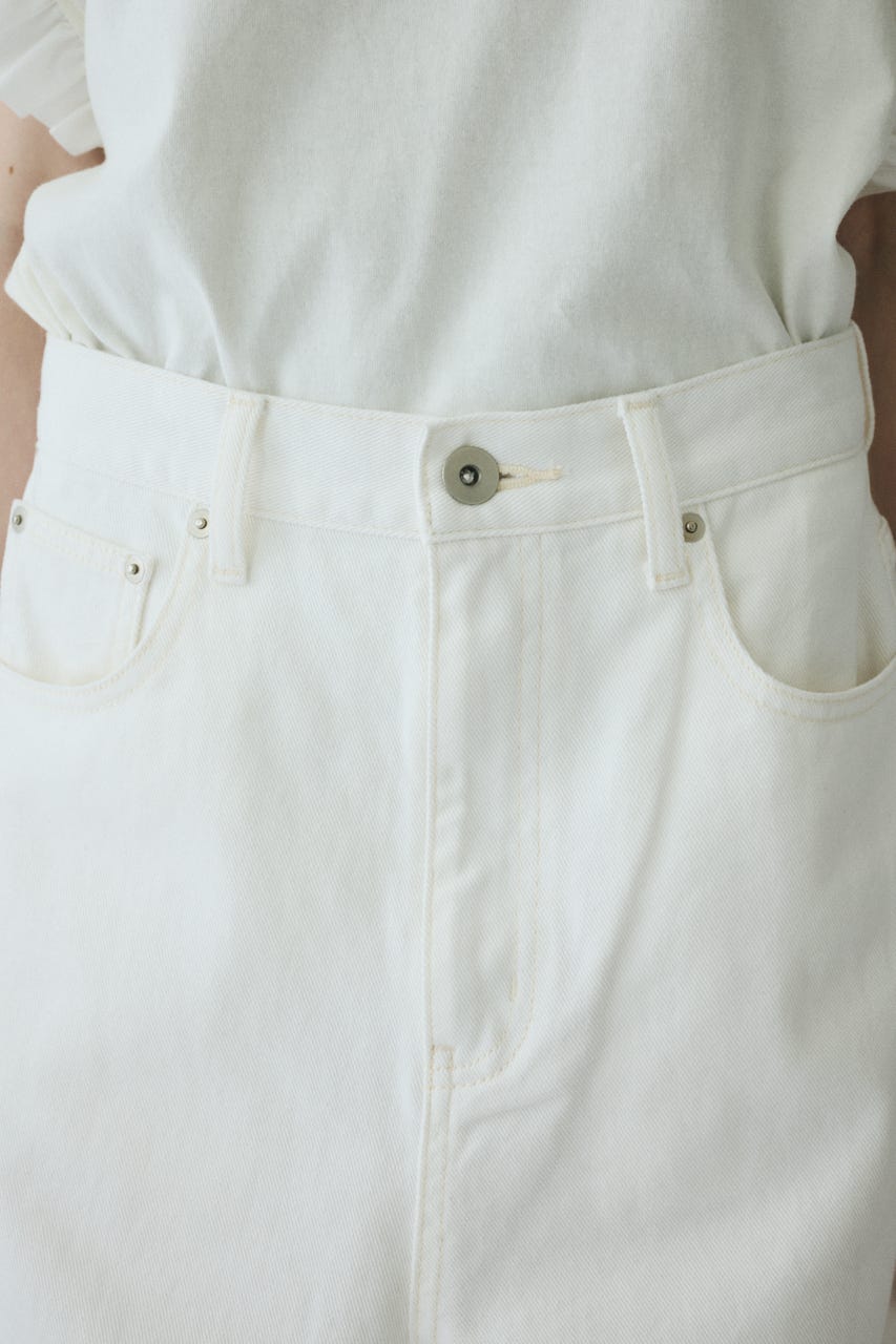 ［予約］straight denim pants WHT 34