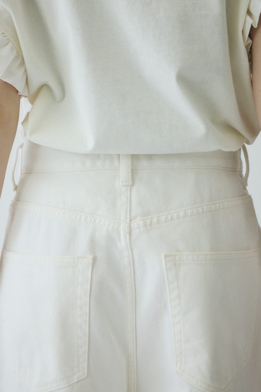 ［予約］straight denim pants WHT 34