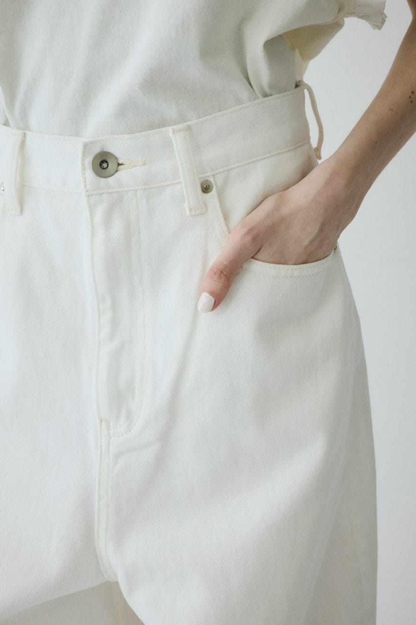 ［予約］straight denim pants WHT 34