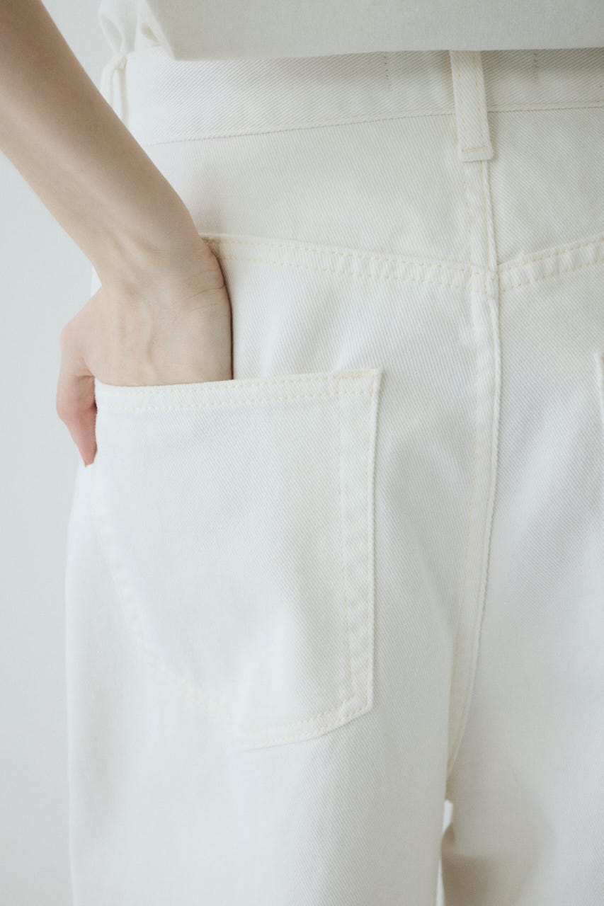 ［予約］straight denim pants WHT 34