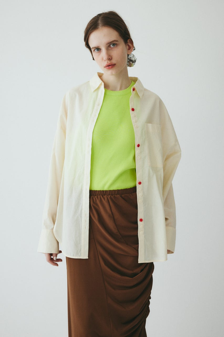 ［予約］Round cut loose shirts IVOY FREE