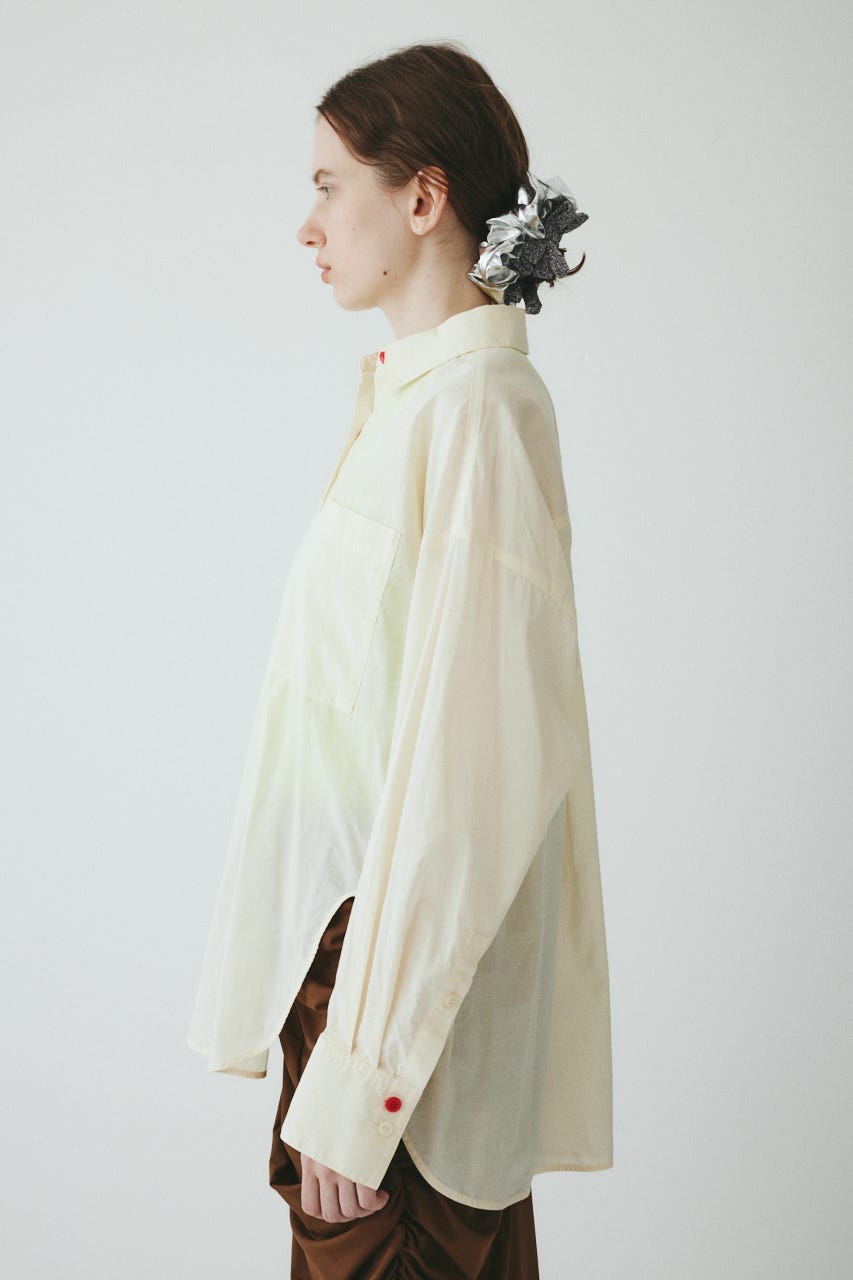 ［予約］Round cut loose shirts IVOY FREE