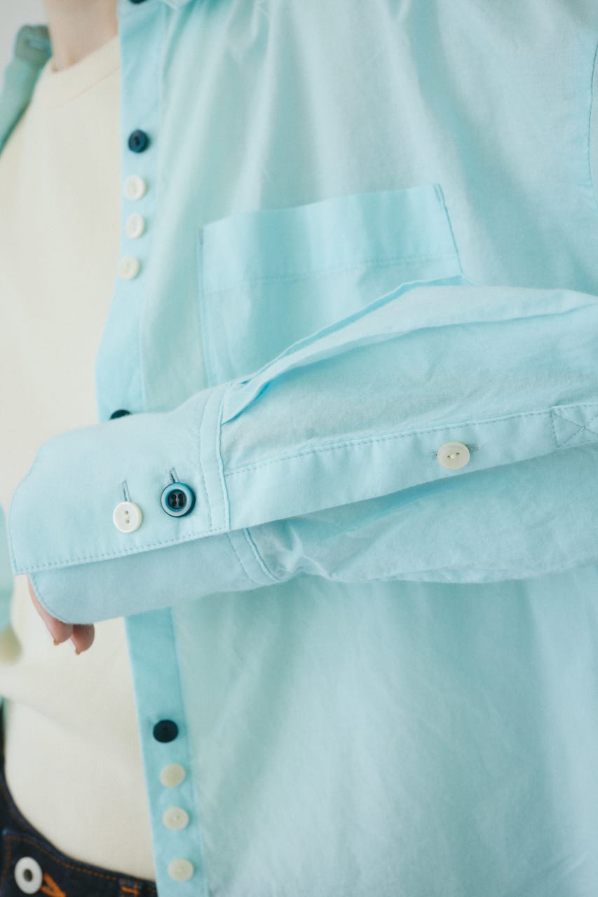 ［予約］Round cut loose shirts L/BLU FREE