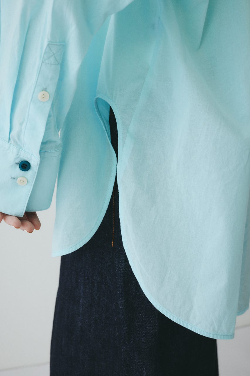 ［予約］Round cut loose shirts L/BLU FREE